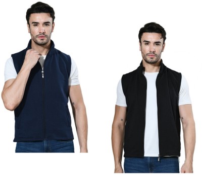 KAVYA Sleeveless Solid Men Jacket