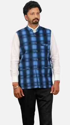 gargian master cut Sleeveless Striped Men Jacket