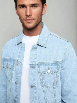 mevan Full Sleeve Solid Men Denim Jacket