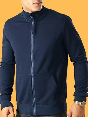 Jump Cuts Full Sleeve Solid Men Jacket