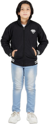 IAC Full Sleeve Solid, Printed Boys Jacket