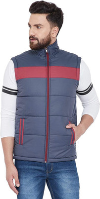 BEN MARTIN Sleeveless Striped Men Jacket