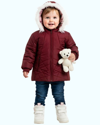 FROSTA Full Sleeve Self Design Girls Jacket