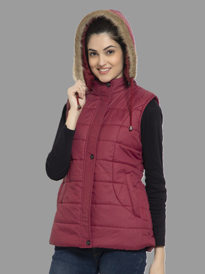 ELANHOOD Sleeveless Self Design Women Jacket