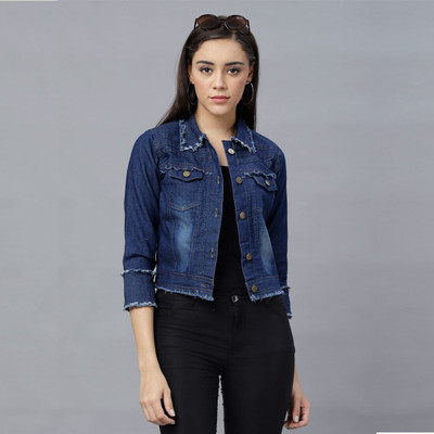 MODISH 3/4th Sleeve Washed Women Denim Jacket