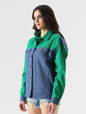 The Souled Store Full Sleeve Colorblock Women Jacket