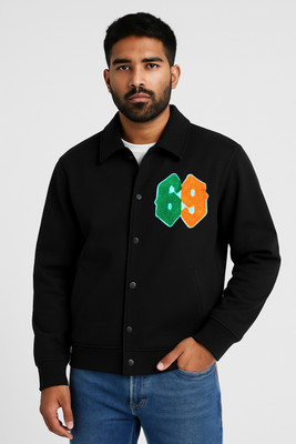 Damler Full Sleeve Solid, Printed Men Jacket