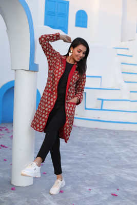 Craftwellstudio Full Sleeve Self Design Women Jacket