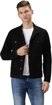 Flaring Full Sleeve Solid Men Denim Jacket