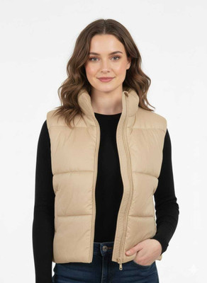 ShriShantiNath Sleeveless Solid Women Jacket