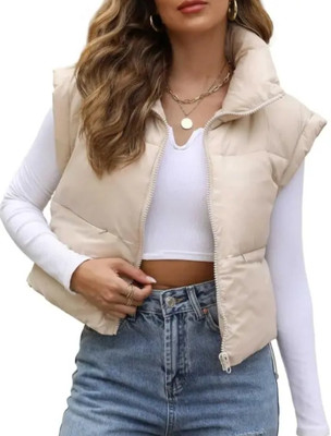 HARI OM FASHION Sleeveless Solid Women Jacket