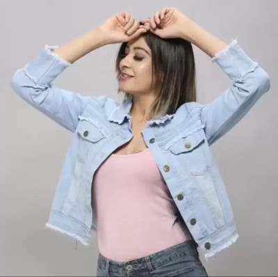 Laksh Full Sleeve Solid Women Denim Jacket
