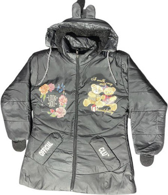 official club Full Sleeve Floral Print Girls Jacket