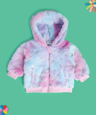MINI KLUB Full Sleeve Textured Baby Girls Jacket