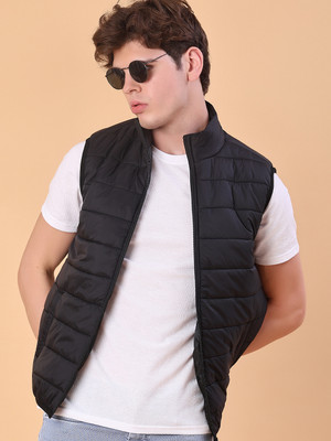 V-MART Sleeveless Solid Men Jacket