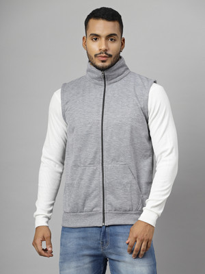 KZALCON Sleeveless Solid Men Jacket