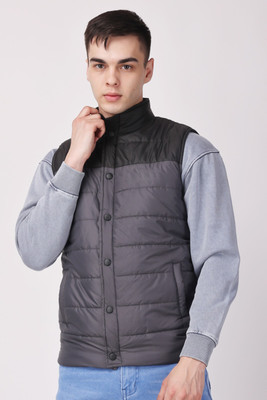 M S TRADING Sleeveless Solid Men Jacket