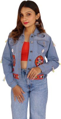 TAVAN Full Sleeve Embroidered Women Denim Jacket