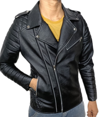 Motorbike Full Sleeve Solid Men Jacket