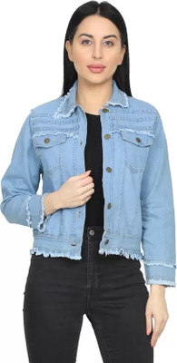 amrak Full Sleeve Solid Women Denim Jacket