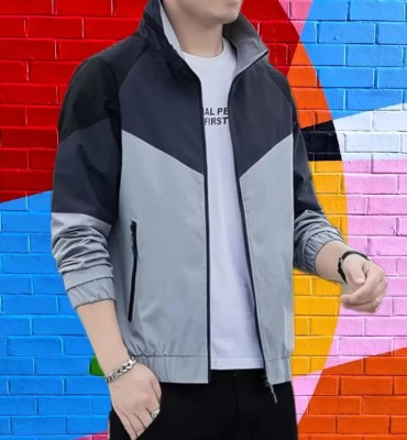 NATRIS Full Sleeve Colorblock Men Jacket