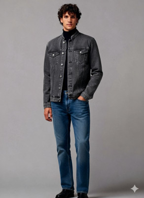 Bhikshu Hosiery Full Sleeve Solid Men Denim Jacket