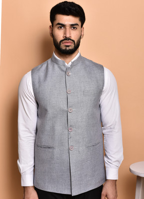 PRINTCULTR Sleeveless Solid Men Jacket
