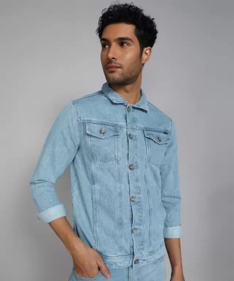 Jeancherry Full Sleeve Solid Men Denim Jacket