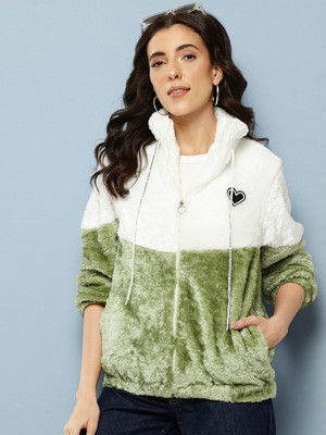 HERE&NOW Full Sleeve Colorblock Women Jacket