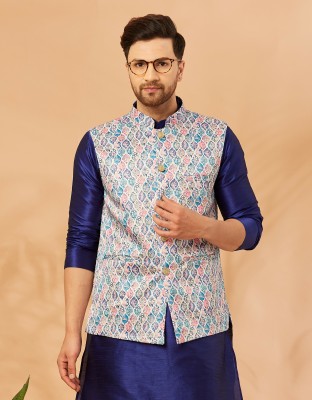 ARMAAN ETHNIC Sleeveless Printed Men Jacket