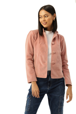 Leather Retail Full Sleeve Solid Women Jacket