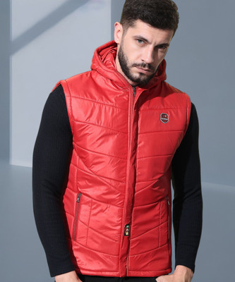 HEMLOCK Sleeveless Solid, Self Design Men Jacket