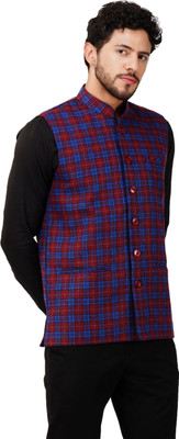Vastraa Fusion Sleeveless Solid Men Jacket