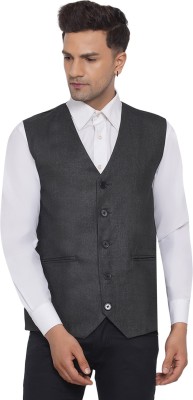 JIHUZUR Sleeveless Solid Men Jacket