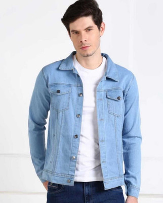 Sahiba Full Sleeve Solid Men Denim Jacket