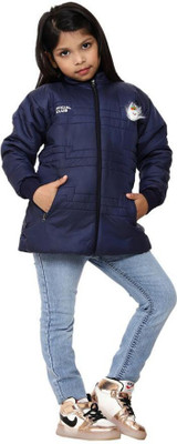TBMANIA Full Sleeve Solid, Printed Girls Jacket