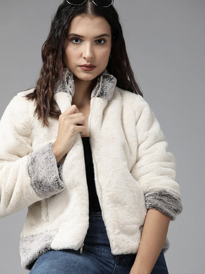 Roadster Full Sleeve Self Design Women Jacket