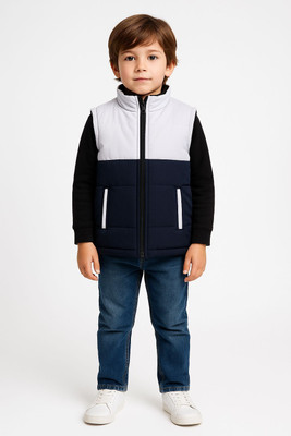 Aadhya designers Sleeveless Solid Boys & Girls Jacket