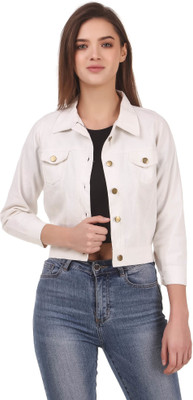 PWTI 3/4th Sleeve Solid Women Denim Jacket