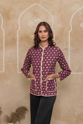 Navyas Fashion Full Sleeve Floral Print Women Jacket