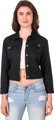 CLUBBORN 3/4th Sleeve Solid Women Denim Jacket