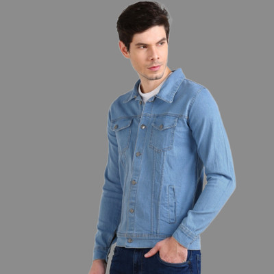 BuyUniqueFashion Full Sleeve Solid Men Denim Jacket
