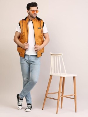 WINWAY Sleeveless Solid, Self Design Men Jacket