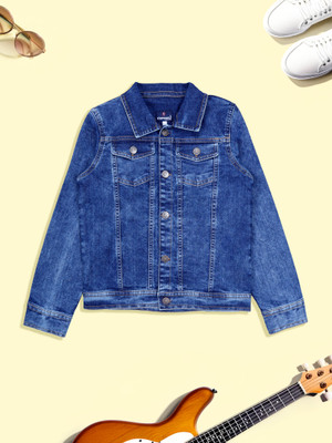 KiddoPanti Full Sleeve Washed Boys Jacket