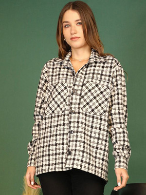 CHEMISTRY Full Sleeve Checkered Women Jacket