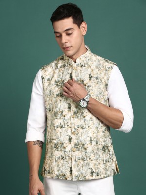 Showoff Sleeveless Embroidered Men Jacket