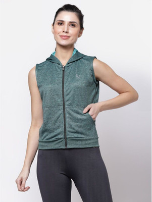 UZARUS Sleeveless Solid Women Jacket