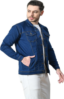 Jeancherry Full Sleeve Solid Men Denim Jacket