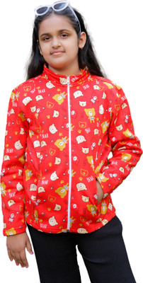 CHOMBOOKA Full Sleeve Graphic Print Girls Jacket