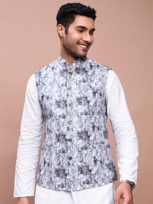 Showoff Sleeveless Embroidered Men Jacket